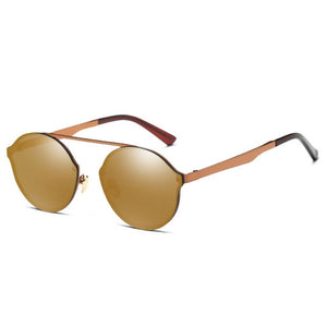 Fashion Design Women Men Round Sunglasses Steampunk Mirror Coating Sun Glasses UV400 Eyewear Shades Gafas Oculos de sol